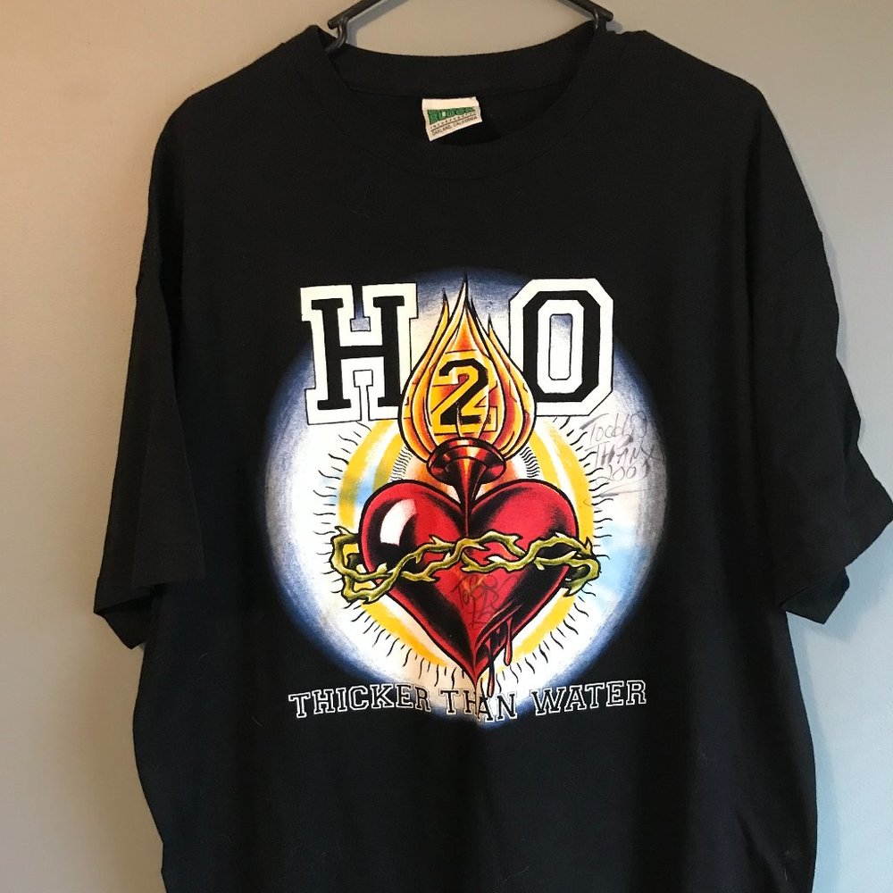 Rare Autographed H2O Thicker Than Water Shirt Large Vintage